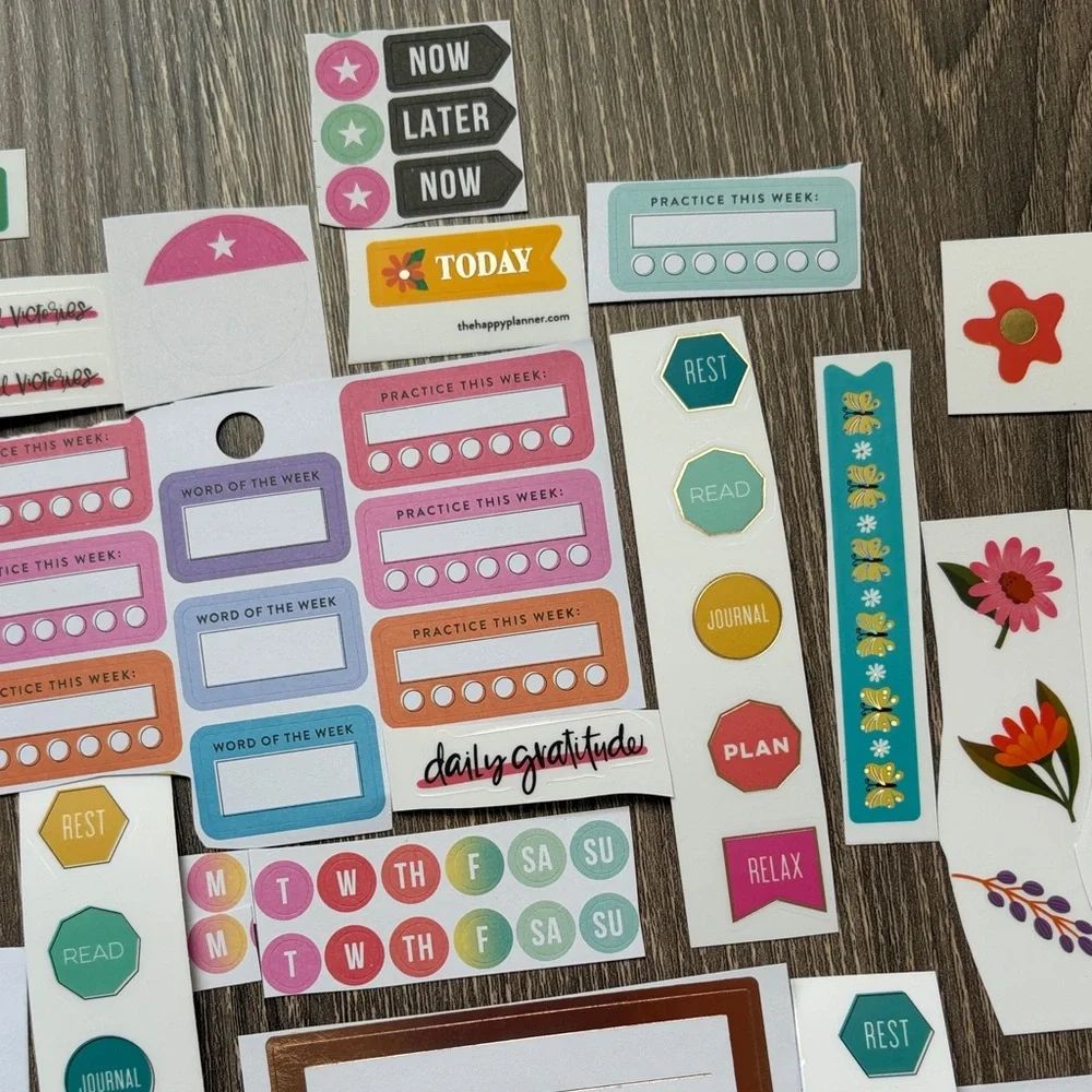 ❤️$4 Vibrant Not So Mystery Happy Planner Sticker Set